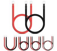 Mardatt 2 cables inversores de energía de batería de calibre 4 AWG de 20 pulgadas, cable de batería de alimentación con lengüetas de 3/8 pulgadas en ambos extremos, juego de cables inversores de