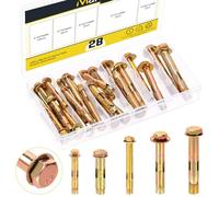 Mardatt 28 tornillos de anclaje M6 M8 M10 de acero al carbono galvanizado, Molly Bolt Heavy Duty Expansion Tornillos Kit