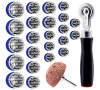 Mardatt El kit de herramientas de reparación de parches de neumáticos de 42 mm incluye rueda de pulido de neumáticos con varilla de conexión, rodillo de parche de neumáticos y cabezal de molienda de