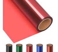 Mardatt Rollo de papel de celofán transparente rojo - Rollo de papel de regalo extra ancho para cestas de regalo, ramos y decoración navideña