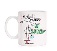 MardeTé Taza Vigilad vuestro Trasero Soy Enfermera. Divertida Taza para Regalo de Enfermeras