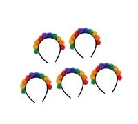 Mardi - Diadema de vacaciones cómoda para mujer con dije colorido en verde y amarillo, opción para fiestas, divertidas, festivales, moda