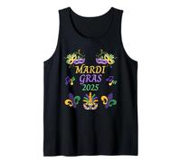 Mardi Gras 2025, Carnaval Máscara de Mardi Gras, Flor de LYS 2025 Camiseta sin Mangas