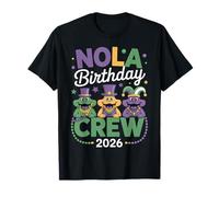 Mardi Gras Birthday 2026 Party Crew Aligator Cajun NOLA Camiseta