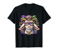 Mardi Gras Cabra con Máscara Festival De Amantes De La Cabra De Animales De Granja Camiseta