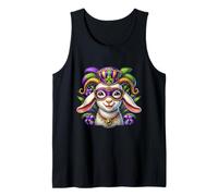 Mardi Gras Cabra con Máscara Festival De Amantes De La Cabra De Animales De Granja Camiseta sin Mangas