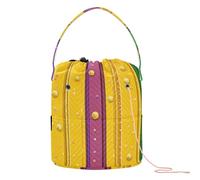 Mardi Gras Carnival - Bolsa de hilo de ganchillo con agujeros, bolsa de ganchillo para herramientas de tejer, suministros de tejer