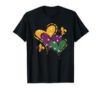 Mardi Gras Corazones Lindos Mujeres Niñas Niños Hombres Celebración Camiseta