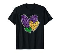 Mardi Gras Corazones Lindos Mujeres Niñas Niños Hombres Cuentas Fiesta Camiseta