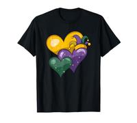 Mardi Gras Corazones Lindos Mujeres Niñas Niños Hombres Cuentas Toss Camiseta