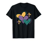 Mardi Gras Corazones Lindos Mujeres Niñas Niños Hombres Desfile Listo Camiseta