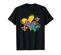 Mardi Gras Corazones Lindos Mujeres Niñas Niños Hombres Masquerade Fun Camiseta