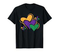 Mardi Gras Corazones Lindos Mujeres Niñas Niños Hombres Modo Fiesta Camiseta