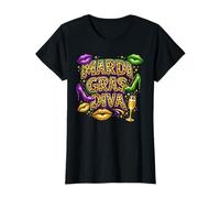 Mardi Gras Diva Sassy Queen Party Carnival Mardi Gras Desfile Camiseta
