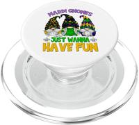 Mardi Gras Gnomes Wanna Have Fun For Women and Girls Trip PopSockets PopGrip para MagSafe