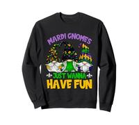 Mardi Gras Gnomes Wanna Have Fun For Women and Girls Trip Sudadera