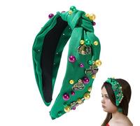 Mardi Gras Hair Accessories, Carnival Hairband, Mardi Gras Headband, Jeweled Headband, Thick Hairband For Carnival, Wide Headband For Parade, Mardi Gras Hair Accessories For Women, Colorful Carnival H
