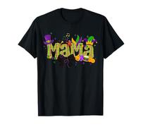 Mardi Gras Mama Coquette Bow Carnival Party Festival Madre Camiseta