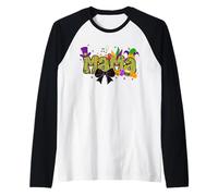 Mardi Gras Mama Coquette Bow Carnival Party Festival Madre Camiseta Manga Raglan