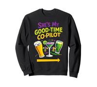 Mardi Gras Shes My Good Time Pilot - Diseño de Pareja a Juego Sudadera
