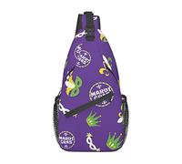 Mardi Gras Sling Bag, Casual Crossbody Shoulder Bag Senderismo Daypack Crossbody Shoulder Backpack Travel Chest Pack para Hombres Mujeres