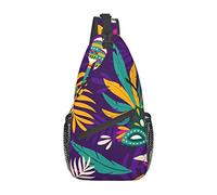 Mardi Gras Sling Bag, Casual Crossbody Shoulder Bag Senderismo Daypack Crossbody Shoulder Backpack Travel Chest Pack para Hombres Mujeres