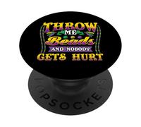 Mardi Gras Throw Me Beads, and Nobody Gets Hurt Funny PopSockets PopGrip Adhesivo