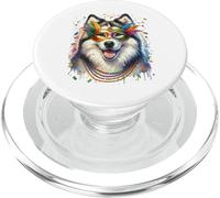 Mardi Gras Yakutian Laika Perro PopSockets PopGrip para MagSafe
