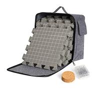 Mardili Alfombrillas de bloqueo para tejer [paquete de 9], tableros de bloqueo extra gruesos con rejillas para proyectos de ganchillo o punto de aguja, alfombrillas de tejer con 100 pines en T y un