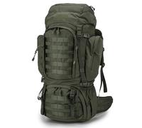 Mardingtop Mochila táctica de 60 litros con funda para la lluvia, grandes mochilas de trekking, extensibles, para exteriores, para viajes, camping, senderismo, 60l verde caballería, 24 x 33 x 74 cm