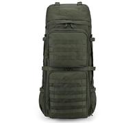 Mardingtop Mochila táctica de 75 l, mochila de senderismo, mochila de trekking, con cremallera con gran capacidad, Verde militar, 75L