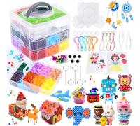 Mardo Cuentas para planchar, 11500 Piezas Hama Beads, 60 modelos, Guía del Usuario, Creación DIY de Joyas, Decoración y Ideas de Manualidades 3D para Niños (24 Colores)