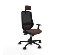 Mardos sincro similpiel marrón oscuro brazos 1d base nailon ruedas 65