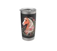 Mare Horse Riding Equestrian Horse Girl Vaso térmico de acero inoxidable de doble pared