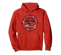 Marea Alta Marea Baja Me quedaré a su Lado Nautica Sudadera con Capucha, Unisex para Adultos, Rojo, S