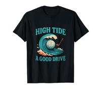 Marea Alta y un Buen Juego de Palabras de Olas de Golf Camiseta
