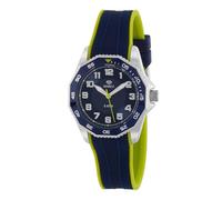 Marea B35361/5 Reloj Niño - Analógico, 5 ATM, Collar con Chapa para Grabar, Azul/Verde, Correa Caucho