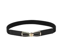 Marea Brava Cinturón Elástico Ancho para Mujer - Vintage Retro de Cuero PU con Hebilla Metálica, Ideal para Vestidos, Abrigos y Moda Diaria (LAZO)