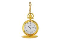 Marea Reloj de Bolsillo B41421/2 Unisex Dorado - Metal, 47 mm, Analógico, Esfera Blanca con Números Latinos, Motivo en Tapa y Cadena