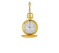 Marea Reloj de Bolsillo B41421/2 Unisex Dorado - Metal, 47 mm, Analógico, Esfera Blanca con Números Latinos, Motivo en Tapa y Cadena