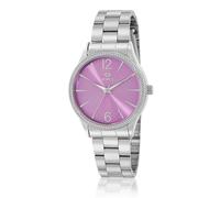Marea Reloj Mujer B41413/4 de Acero Plateado - 36 mm, Esfera Rosa Claro, 5 ATM, Analógico