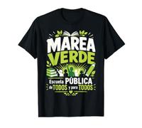 Marea Verde Escuela Pública Educación para Todos Camiseta gráfica económica
