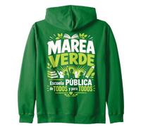Marea Verde Escuela Pública Educación para Todos Sudadera con Capucha