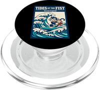 Mareas del Puño Ocean Legend Surfing Monkey Wave PopSockets PopGrip para MagSafe
