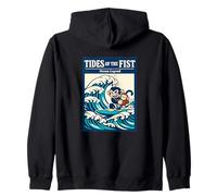 Mareas del Puño Ocean Legend Surfing Monkey Wave Sudadera con Capucha