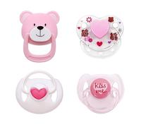 MAREBABY Juego de chupete magnético de 4 piezas de estilo rosa Reborn Baby Doll Accesorios de juguete de alimentación
