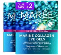 MAREE Eye Gels 2 PACK - Parches debajo de los ojos para ojos hinchados y ojeras con colgeno marino natural y cido hialurnico - Mscaras antien
