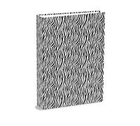 Mareli Álbum de Fotos con bolsitas de 21x28 cm Que contienen 200 fotografías de 13x18 cm recubiertas de Tela de algodón, zébré