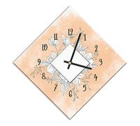 Mareli Reloj de Pared Cubierto con Papel Laminado Mate - Adecuado para Sala de Estar, Cocina, Oficina - Mecanismo silencioso