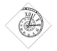 Mareli Reloj de Pared Cubierto con Papel Laminado Mate - Adecuado para Sala de Estar, Cocina, Oficina - Mecanismo silencioso